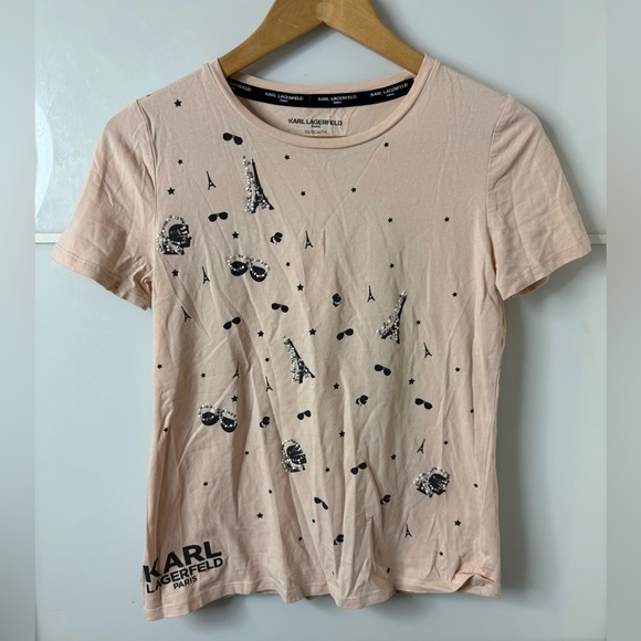 Karl Lagerfield Paris Tee Shirt Top Size XS. - Picture 1 of 16